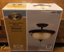 Load image into Gallery viewer, New Hampton Bay Bristol 13 in. 2-Light Nutmeg Bronze Semi-Flush Mount