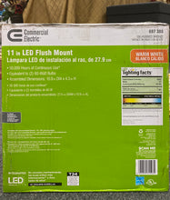 Load image into Gallery viewer, New Open box Commercial Electric 11 in. 60-Watt Equivalent Oil-Rubbed Bronze LED Flush Mount