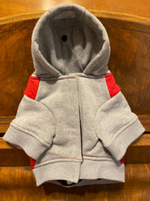 Load image into Gallery viewer, Hotel Doggy adventure wear glacier parka Fiery Red/Grey mix, Size Small