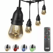 Load image into Gallery viewer, Pre Owned Feit 48ft 24 LED RGB Outdoor Weatherproof Color Changing String Light Set NO Remote