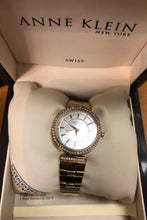 Load image into Gallery viewer, Pre-owned Anne Klein 12/2258SVRG Women's 28mm Rose Gold Tone Crystal Accent Swiss