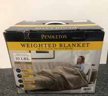 Load image into Gallery viewer, Pendleton Weighted Blanket 10 Lbs Beige 48X72 Standard Throw Blanket NEW