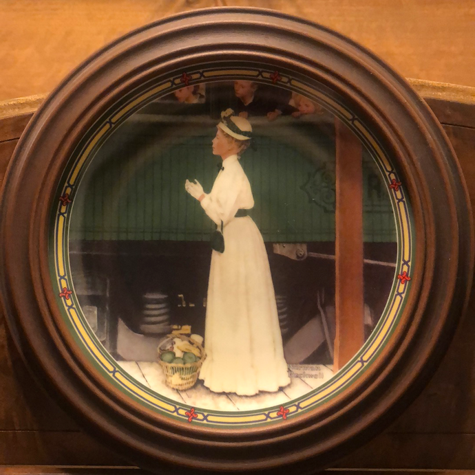 EDWIN M KNOWLES NORMAN ROCKWELL PLATE A MOTHER'S WELCOME