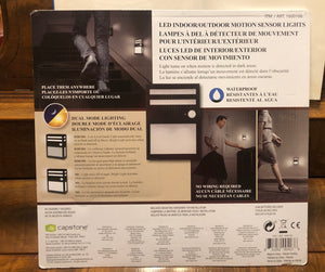 New Capstone 6 Wireless Motion Sensor Light Indoor/Outdoor Security Stair/Walkway 2 pack 3x2=6 lights