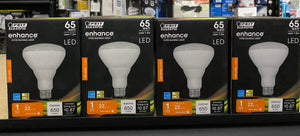 PACK OF 4 - FEIT Electric 7.2 watts BR30 LED Bulb 650 Soft White Reflector