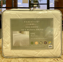 Load image into Gallery viewer, VERATEX Silk HAVEN COMFORTER KING 108&quot; x 98&quot;   100 % Mulberry Silk Fill