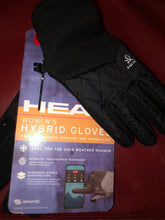 Load image into Gallery viewer, NEW HEAD Touchscreen Hybrid Running Medium Gloves Sensatec WOMENS Black Windproof