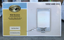 Load image into Gallery viewer, New 1-Light Brushed Nickel Sconce with White Frosted Glass Shade