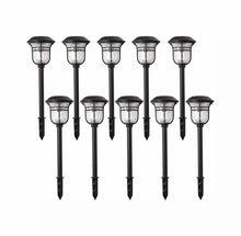 Load image into Gallery viewer, New o b Solar Powered Black LED Outdoor Integrated 3000K Warm White Landscape Path Light