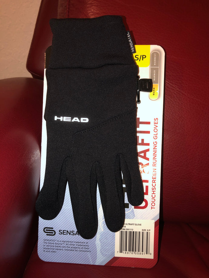 New HEAD Ultrafit Touchscreen Running Gloves Sensatec Size Small