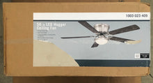 Load image into Gallery viewer, New Hugger 56 in. LED Brushed Nickel Ceiling Fan
