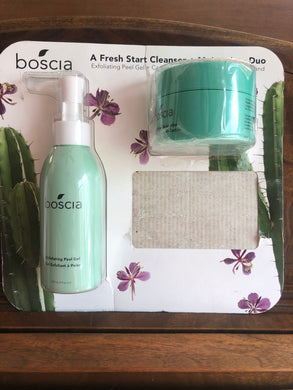 Boscia Exfoliating Peel Gel 5oz Cactus Water Moisturizer 1.6oz Headband Charity