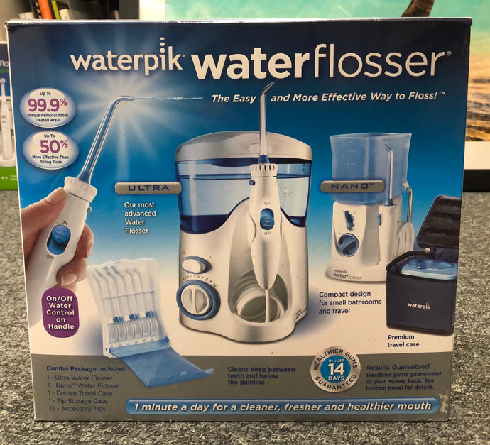 New Open Box Waterpik WaterFlosser Ultra & Nano  , 12 Tips