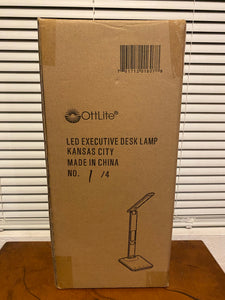 New OttLite Executive LED Desk Lamp White