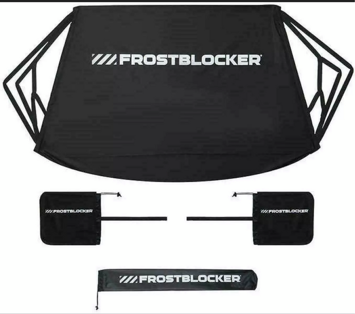 FrostBlocker Winter Windshield Cover Mirror Covers And Storage Pouch