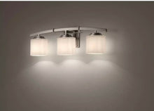 Load image into Gallery viewer, New Hampton Bay Architecture 3-Light Brushed Nickel Vanity Light