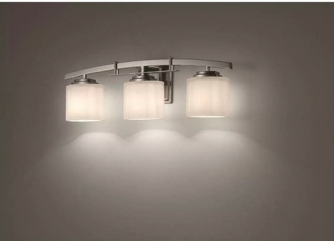 New Hampton Bay Architecture 3-Light Brushed Nickel Vanity Light