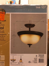 Load image into Gallery viewer, New Hampton Bay Bristol 13 in. 2-Light Nutmeg Bronze Semi-Flush Mount