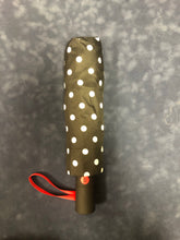 Load image into Gallery viewer, Shedrain umbrella black with polka dots
