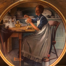 Load image into Gallery viewer, Norman Rockwell "Working In The Kitchen" Collectible Plate