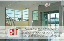 Load image into Gallery viewer, New Lithonia Lightning Thermoplastic door LED Lighted Exit Sign and Emergency Lights