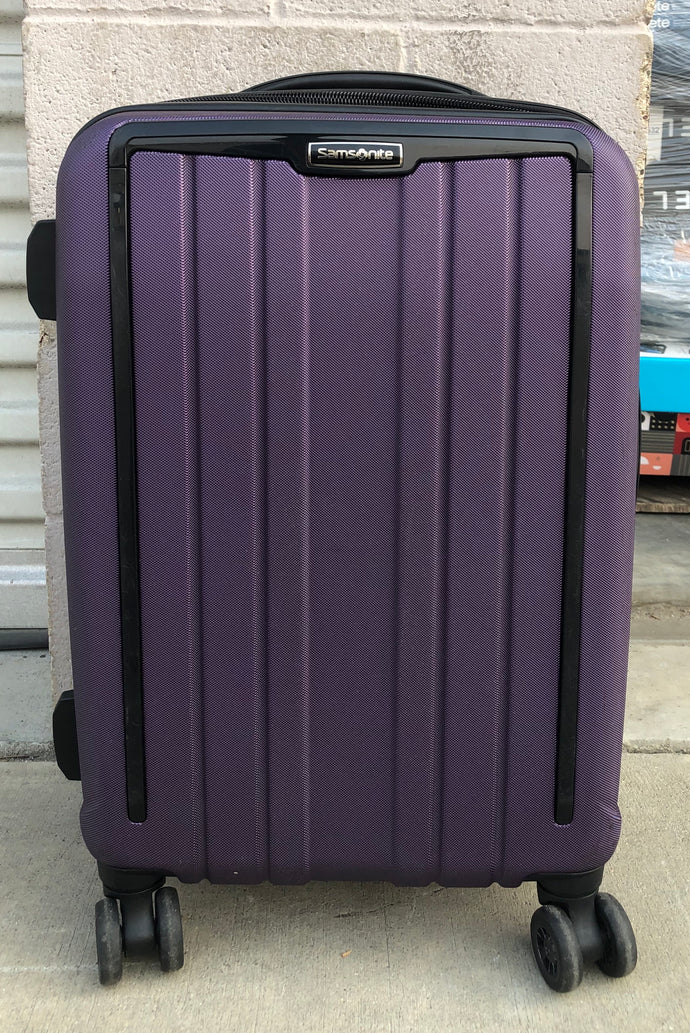 Pre-owned small purple and black  Samsonite suitcase/luggage