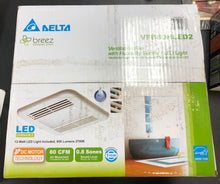 Load image into Gallery viewer, New Delta Breez Ventilation Fan With Humidity Sensor/LED Light White