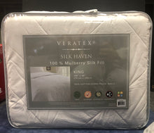 Load image into Gallery viewer, VERATEX Silk HAVEN COMFORTER KING 108" x 98"   100 % Mulberry Silk Fill