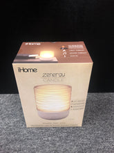 Load image into Gallery viewer, iHome Zenergy Candle Meditative Light and Sound Therapy Candle Gray Translucent