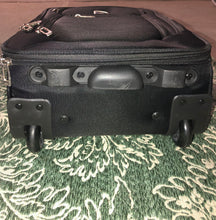 Load image into Gallery viewer, Pre-owned  High Sierra Underseat Carry On Under Seat Rolling Luggage Black 16” x 12”