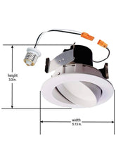 Load image into Gallery viewer, New Halo adjustable LED Retrofit Trim and Gimbal, White, 10-Watt, 4-in. RA406930WHR