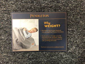 NEW Pendleton Weighted Blanket 48x72 Therapeutic 400TC Cotton Fabric 15 lb