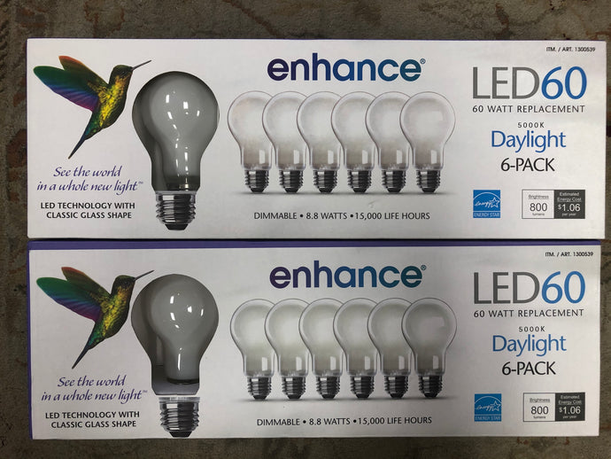 New 2 PACK Feit Electric Enhance Daylight Bulbs 88 Watt LED