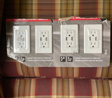 Load image into Gallery viewer, OPEN BOX Feit Electric 2-Pack Tamper Resistant Wall Outlet 120V, with (2) USB Ports 4.8 a