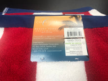 Load image into Gallery viewer, Red white stripes Charisma resort towel