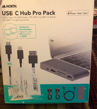 Load image into Gallery viewer, North USB-C Hub Pro Pack USB-C Port, USB-A Port, HDMI Port 4K Resolution NEW O/B