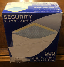 Load image into Gallery viewer, New Quality Park #10 Security Envelopes 500 Count Gummed Flaps For A Secure Seal