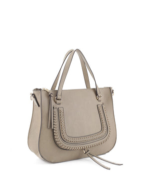 Alyssa Whipstitch Satchel color light tope