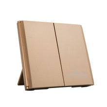 Load image into Gallery viewer, ReveaLight Trifold Compact Mirror Champagne Gold Makeup Mirror New