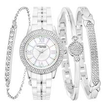 Load image into Gallery viewer, NEW Anne Klein New York 12/2299SVST Stainless Steel Ceramic Watch &amp; Bangle Set