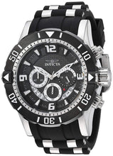 Load image into Gallery viewer, Pre-owned Invicta Men&#39;s Pro Diver 200m Stainless Steel Chronograph Black Dial Watch 23696 free shipping