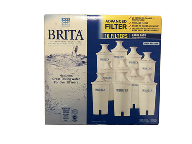 BRITA 987554 STANDARD PITCHER REPLACEMENT FILTERS - 9 FILTERS New