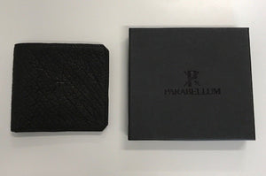 Parabellum Black Bifold Men's Bison & Italian Leather Wallet authentic free shipping