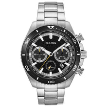 Load image into Gallery viewer, Bulova Men&#39;s 98B298 Quartz Rotating Bezel Chronograph Black Dial 45mm Watch