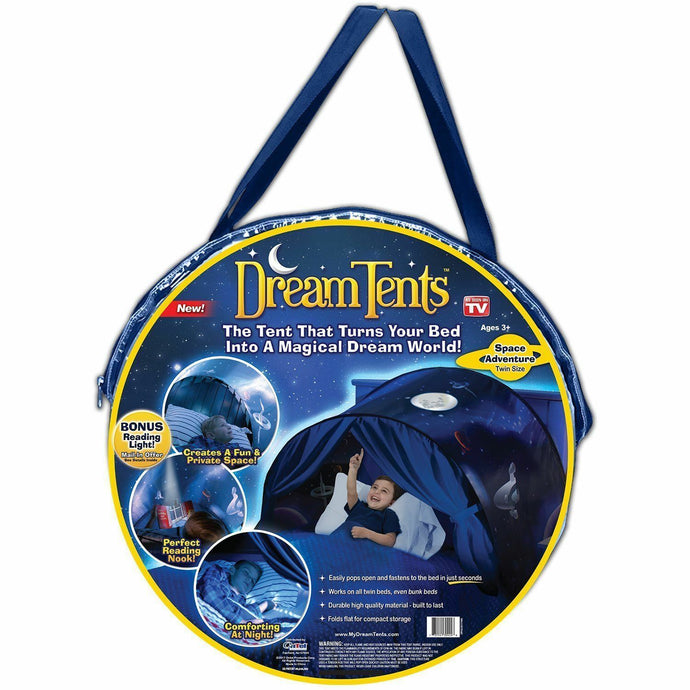 Dream Tents - Space Adventure - Twin Set - Kids Space Theme Pop Up Tent Fort