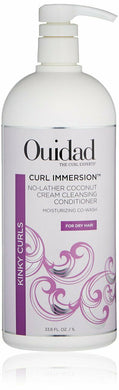 New Ouidad Curl Immersion No-Lather Coconut Cream Conditioner 33.8 oz. / 1L