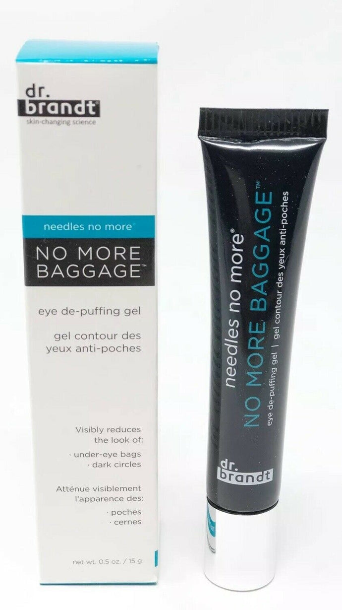 DR. BRANDT Needles No More No More Baggage Eye De-Puffing Gel 0.5oz/15g free shiping