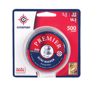 Crosman .22 Domed 14.3gr Premier Pellets (500ct) Model LDP22