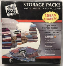 Load image into Gallery viewer, Space Bags 15 Bag Combo Set New Sealed Compress Protect Organize Made in USA