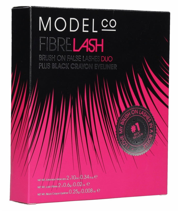 ModelCo FIBRE LASH Brush on False Lashes 2-pack & 2 Brush-On Fibre new free shipping